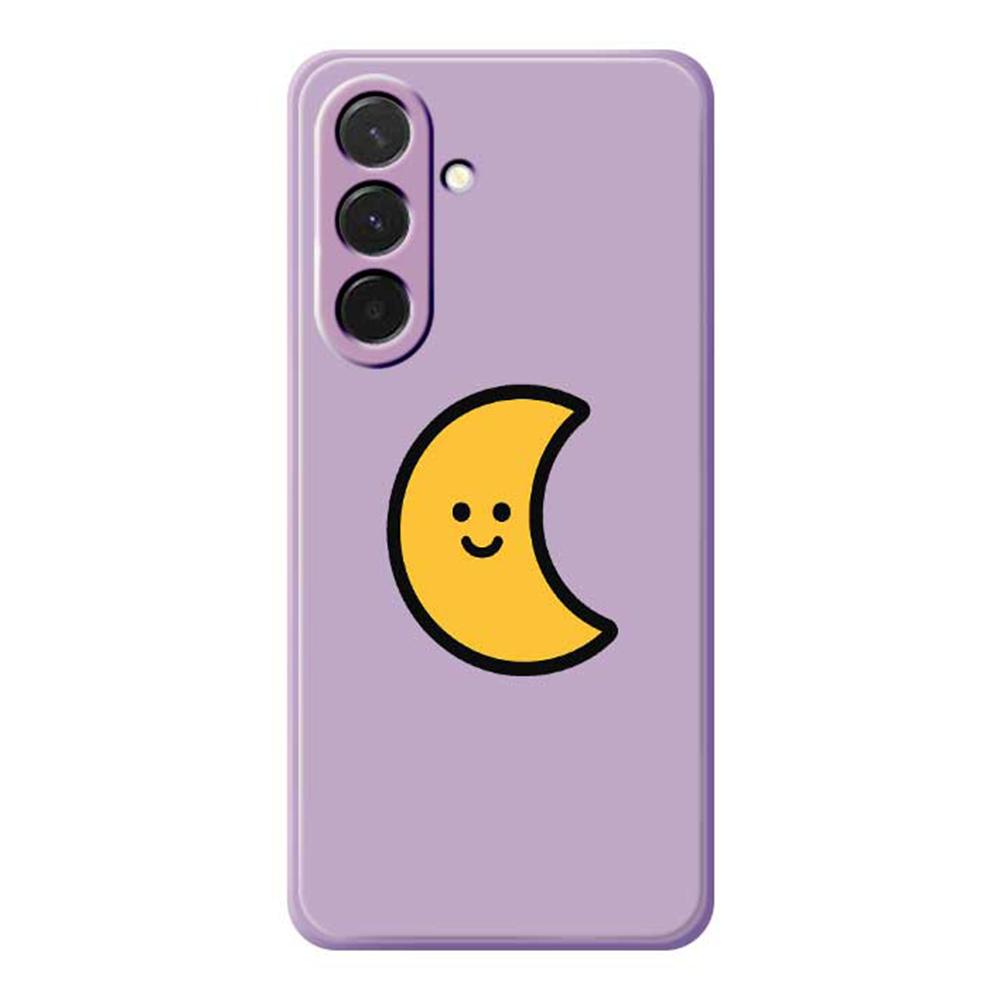 For Samsung Galaxy A36 5G Case Yellow Moon Pattern Printing Straight Edge TPU Phone Back Cover