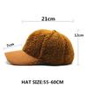 Hat Female Warm Lamb Fur Baseball Cap Cute Plush Solid Color Versatile Student Cap