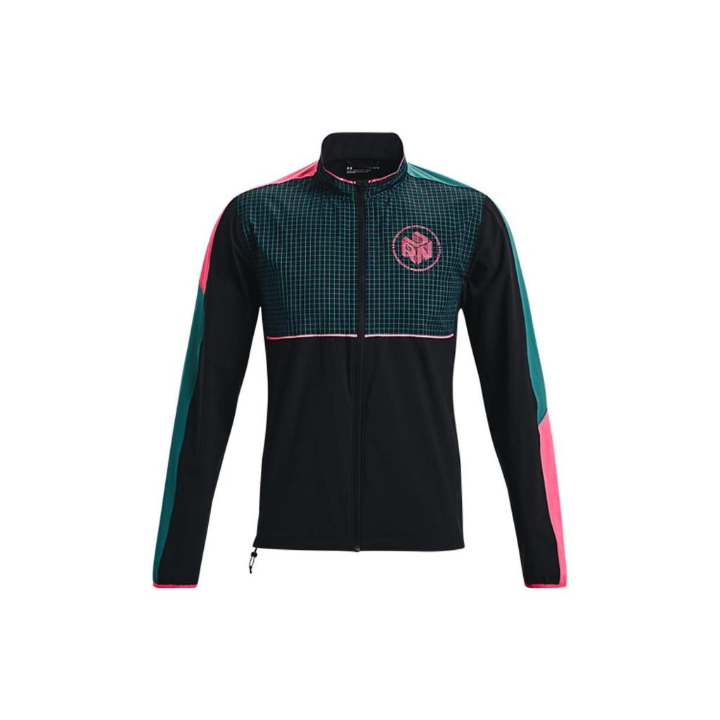 Under Armour Logo Print Casual Sports Jacket Men Jackets Black 1370332-001