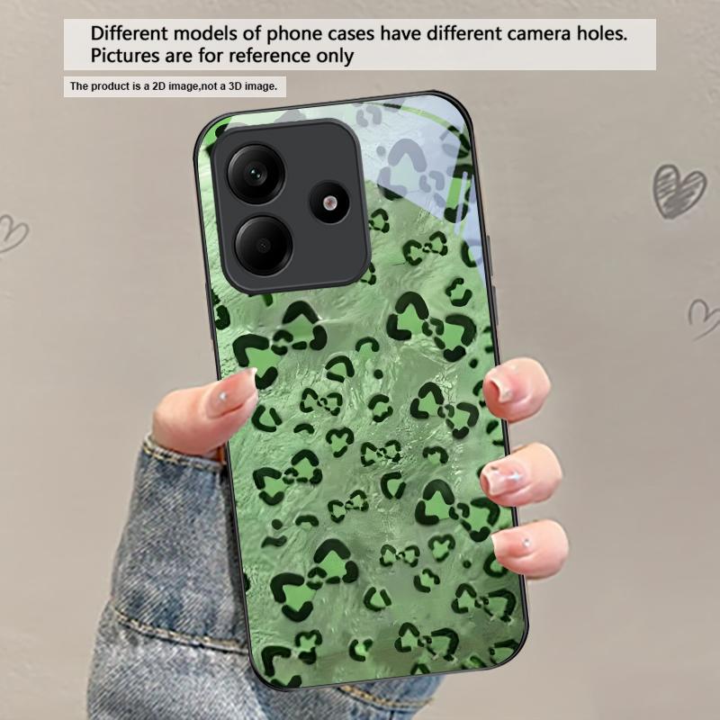 Abstract Leopard Print For Redmi Note 14 Pro+ 13 Pro 8 9 9S 12S 10 Pro 11 12 13C 14C A3 12 13 K60 Ultra Black Glass Phone Case