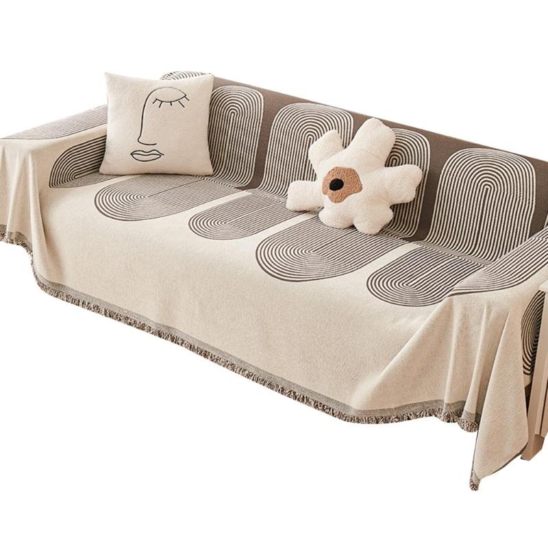Multi Functional Sofa Throw Sofa Blanket Cover Bed Sheet Geometric Pattern for Home Decor and Outdoor Picnics Carpet