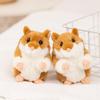Standing Hamster Plush Toy 13cm Cute Stress Relief Stuffed Animal PP Cotton Filled Desk Buddy Doll