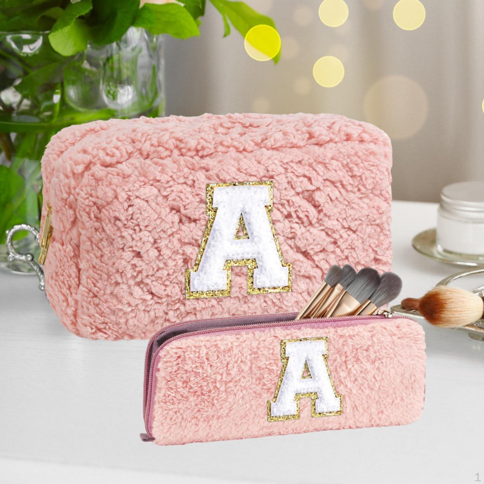 

Makeup Bag Toiletry Pouch Birthday Gifts Fashion Portable Travel Cosmetic Bag, for Ladies рожевий