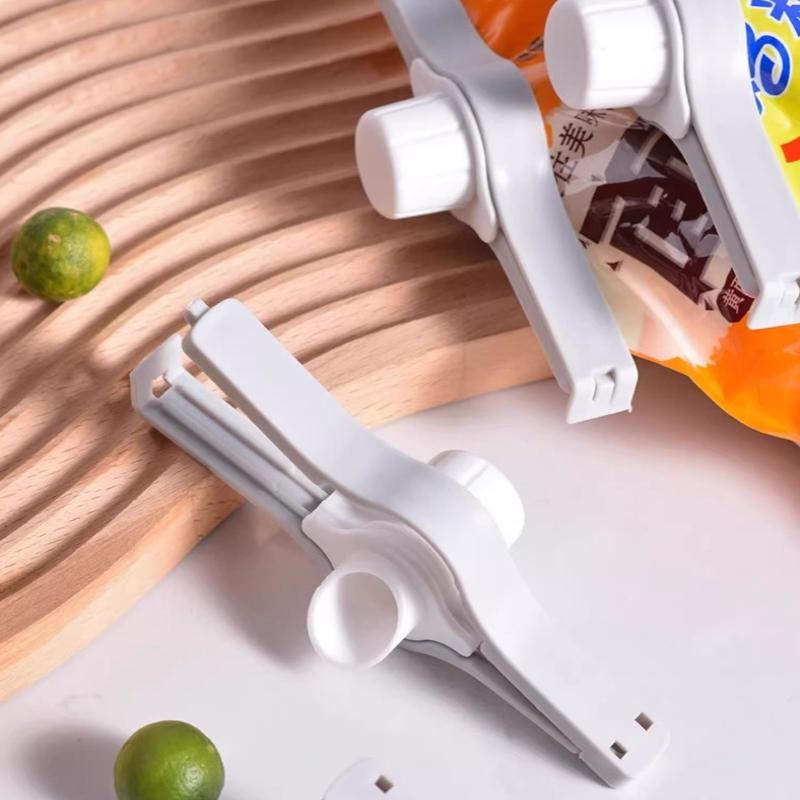4/8Pcs Food Preservation Clip Heavy-Duty Plastic Sealing Clamp For Snack Paper Plastic Bags Fresh-Keeping Seal Pour Spout Clip