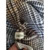 Used Plaid Scarf, Large Stole, Stole, Brown, Camel, Wool