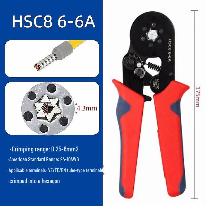 VE Tube Pre-Insulated Terminal Set with Crimping Pliers & Switch Socket Panel