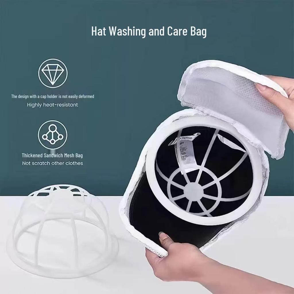 Portable Anti-Deformation Hat Laundry Mesh Bag for Shape Protection
