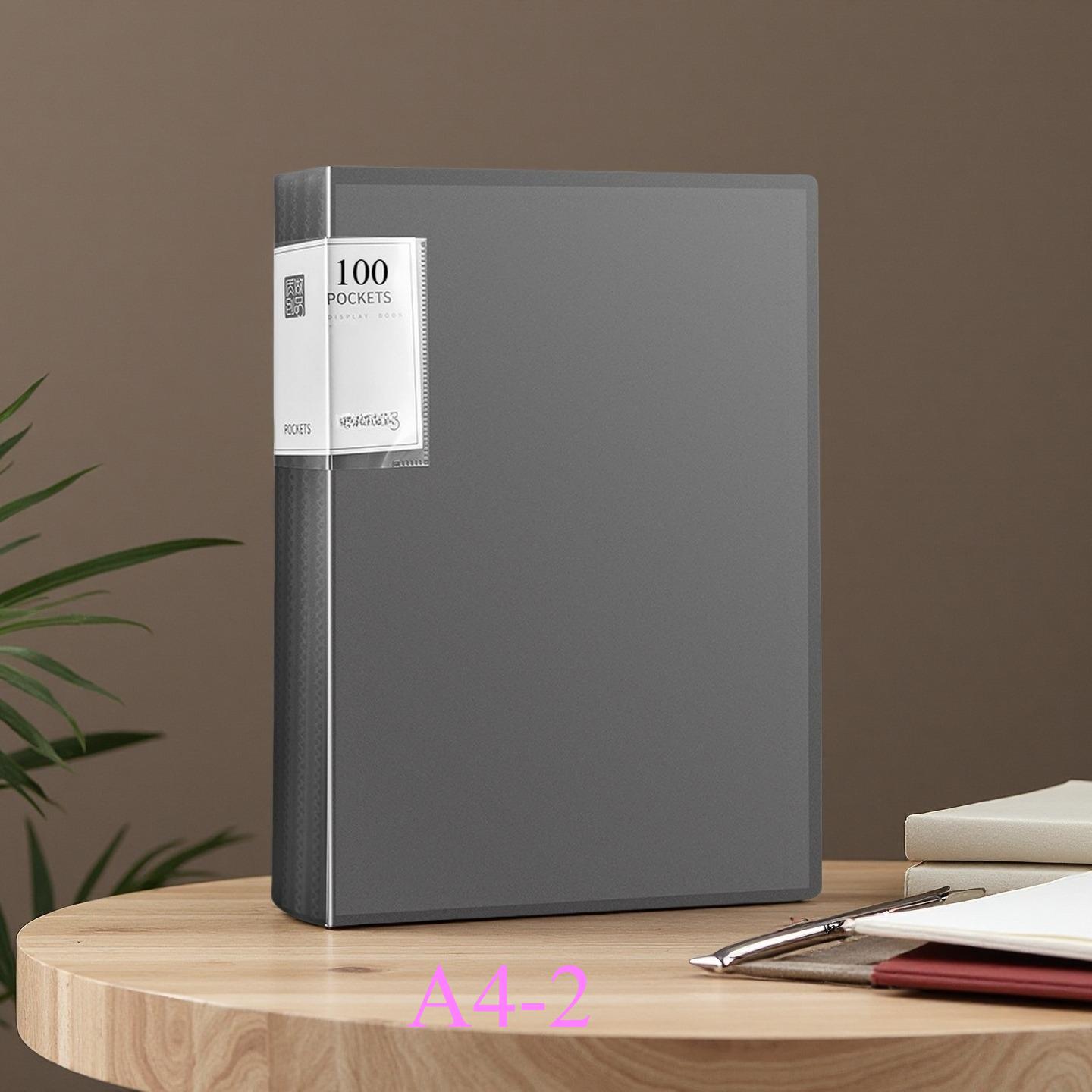 

1Pc A4 Transparent Plastic File Folder, Multi-Page Data Bag Office Study Document Case Durable Layered Insert Archive чорний