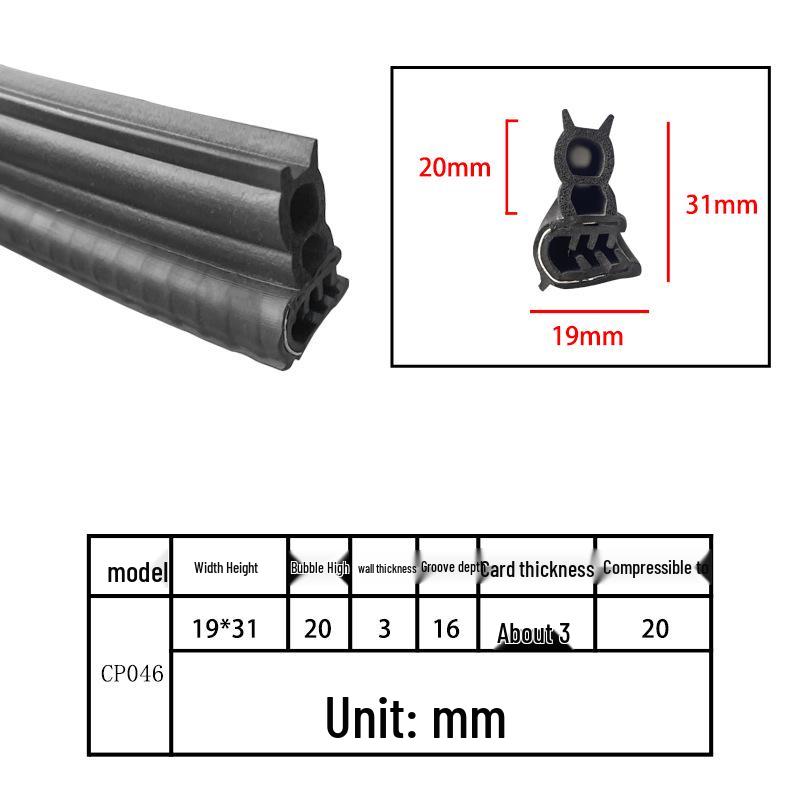 High-Temperature Resistant U-Shaped Rubber Sealing Strip for Dustproofing Electrical Cabinets and Car Doors