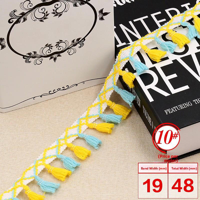 5 Meter Colorful Ethnic Style Curtain Decorative Tassel Lace Trim Upholstery Costume Fringe Trim Sewing DIY Accessories