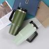 40oz Travel Tumbler with Lid and Straw Practical Stainless Steel Tumbler with Handle for Water Coffee Tea  Hot and Cold Drinks