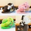 Animal Plush Backpack Puppy Piglet Kids Double Shoulder Bag With Detachable Zipper For Children
