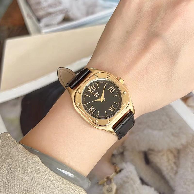 Tianta Square Belt Watch Women'S Niche Light Luxury Simple Roman Character Watch Fashion Casual Quartz Women'S Watch
