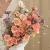 Pink Butterfly Flower Artificial Silk Flowers Wedding Party Fake Flower Decor Dining Table Decoration Home Aesthetic Art