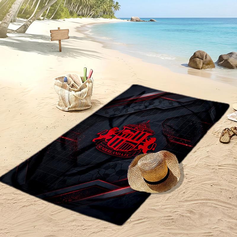 Asciugamano da Spiaggia con Stampa del Sunderland Football, Asciugamano Grande Morbido ad Asciugatura Rapida per Spiaggia Campeggio Nuoto