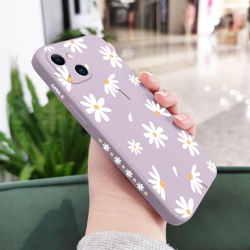 Plain Daisies Phone Case For iPhone 17 Air 16e 15 14 13 12 11 Pro Max Plus Mini Shockproof Cover