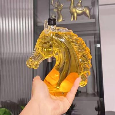 Yousheng Horse Head Whiskey Decanter High Borosilicate Glass Liquor Bottle Unique Artistic Gift for Whiskey Lovers
