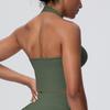Elegant Backless Halter Yoga Bra – Seamless Breathable Sports and Fitness Vest