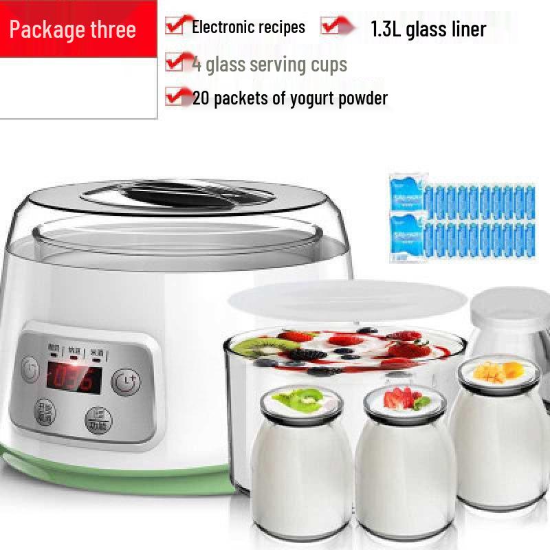 Automatischer Reiskocher & Joghurtbereiter mit großem Fassungsvermögen und Glasbehälter