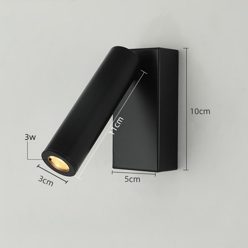 Modern 3W LED Bedside Lamp Wall Spotlight For Corridor Bedroom Hotel Night Book Study Reading Lamp Adjustable Rotate Wall Light