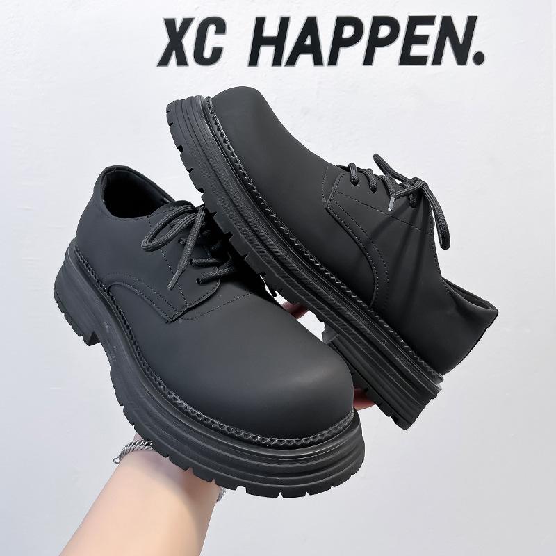 Martin boots men's platform heightening derby shoes retro old big head shoes men's lace-up short boots 24342-A