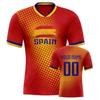 Custom Spain Soccer Jersey Personalized Name Number Football Team Shirt for Men Women Kids Summer Quick Dry Jerseys