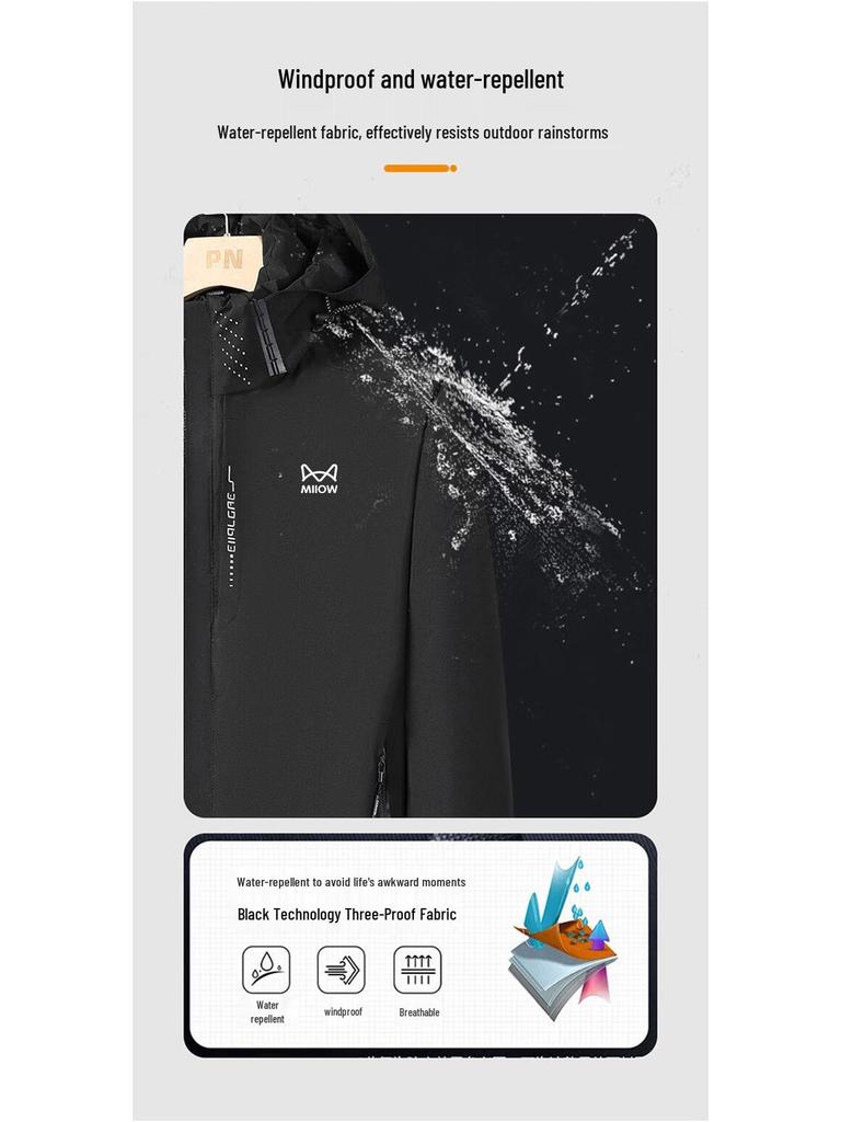 Mao Ren Men's Winter Windproof Waterproof Hooded Padded Jacket