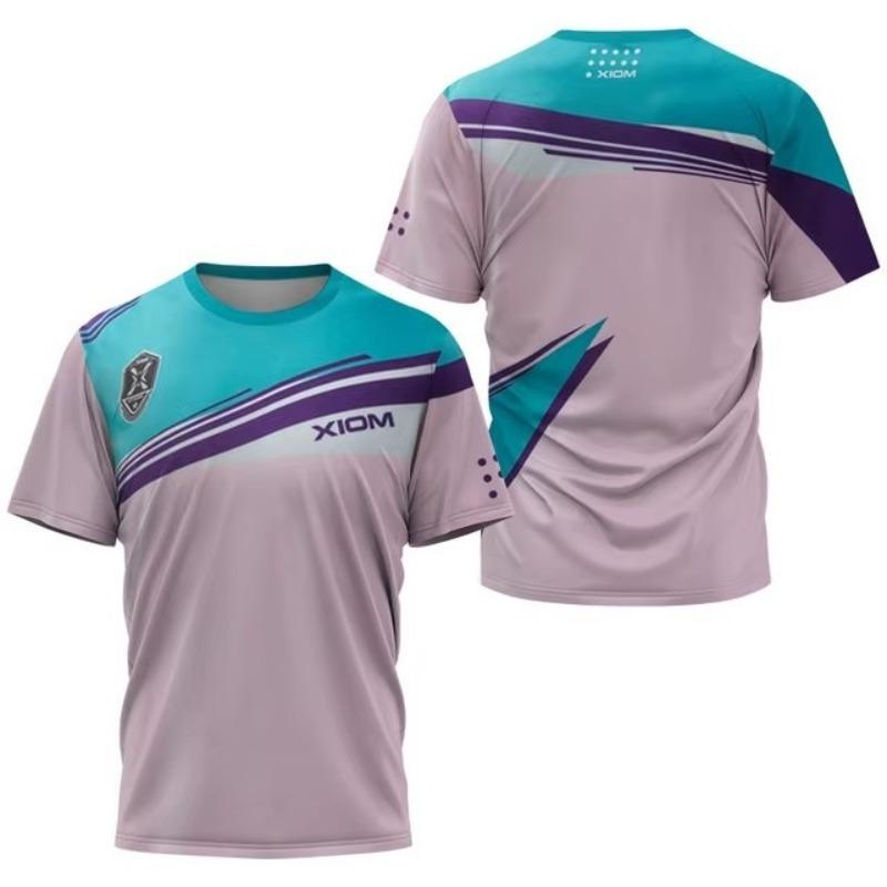 T-shirt da uomo stampata in 3D per sport all'aperto e fitness, traspirante, ad asciugatura rapida, manica corta, girocollo, pullover, top casual