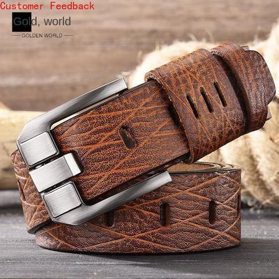 Crocodile Belt Men's Retro Width Pin Buckle All-Matching Genuine Leather Men's Leather Belt Belt Men