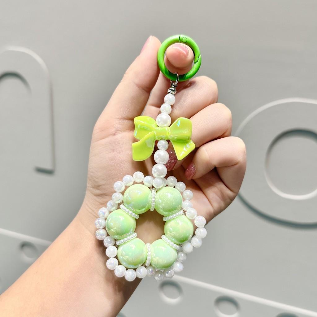 Vibrant Flower Beaded Keychain Stylish Hanging Ornament For Phones And Accessories Everywhere