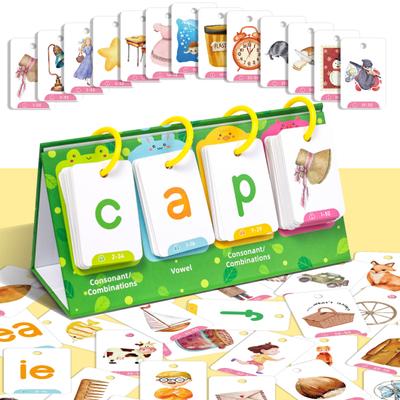 129Pcs/Set Visual Words Flash Cards Alphabet ABC English Words Spelling Shape Recognition Preschool Learning Educational Cognitive Flashcard Toddlers
