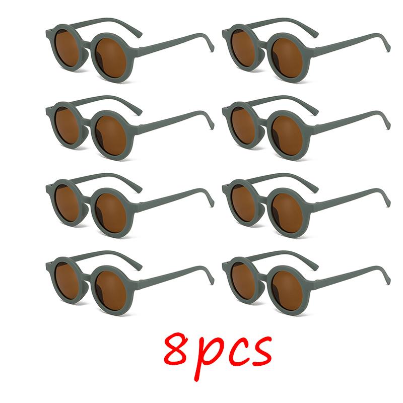 Children'S Sunglasses Inset Style  Round Frame 1-7 Year Old Baby Sunglasses Sun Shading Sun Protection