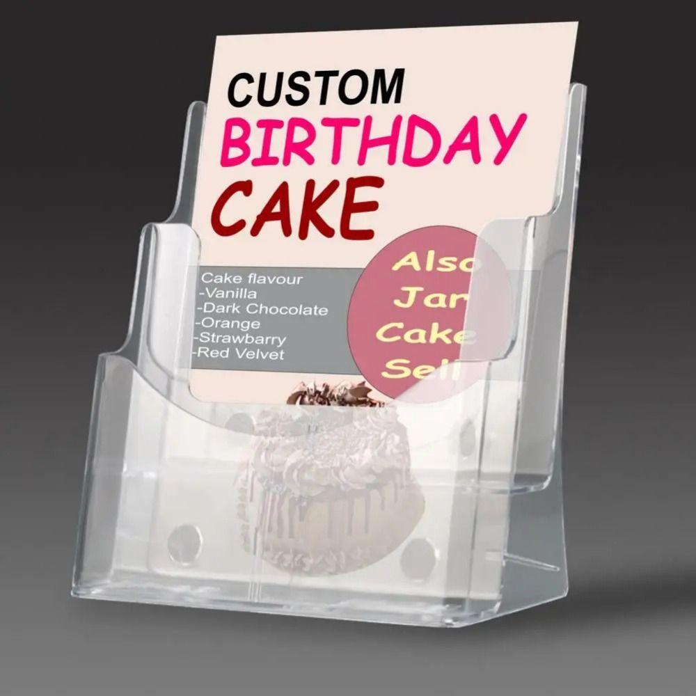 Wall Mount Clear Flyers Display Stand 2/3/4 Layers Acrylic Magazine Organizers  Menu