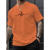 Creative Print Men's Fashionable Summer Crew Neck Short Sleeve Sports T-shirt, Comfortable And Versatile