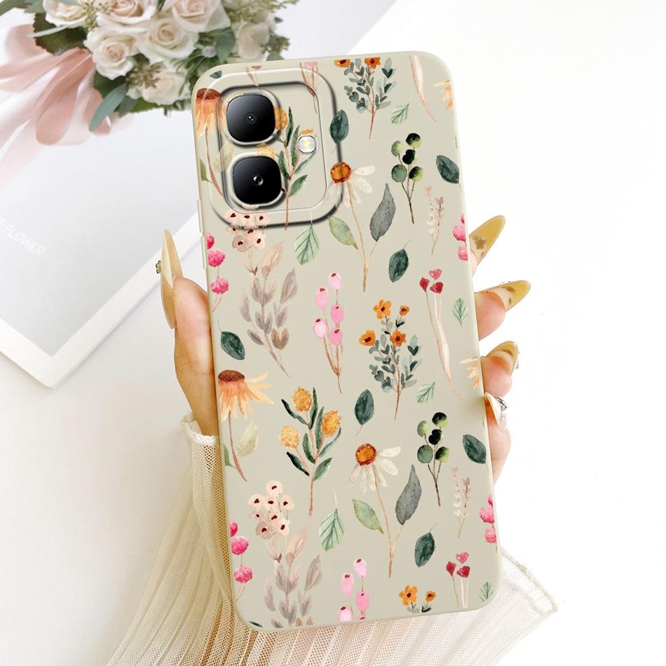 For Infinix Smart 20 2026 Cute Cat Flower Cartoon Phone Case For Infinix Smart20 X6840 X6840B Soft Silicone Covers Bumpers