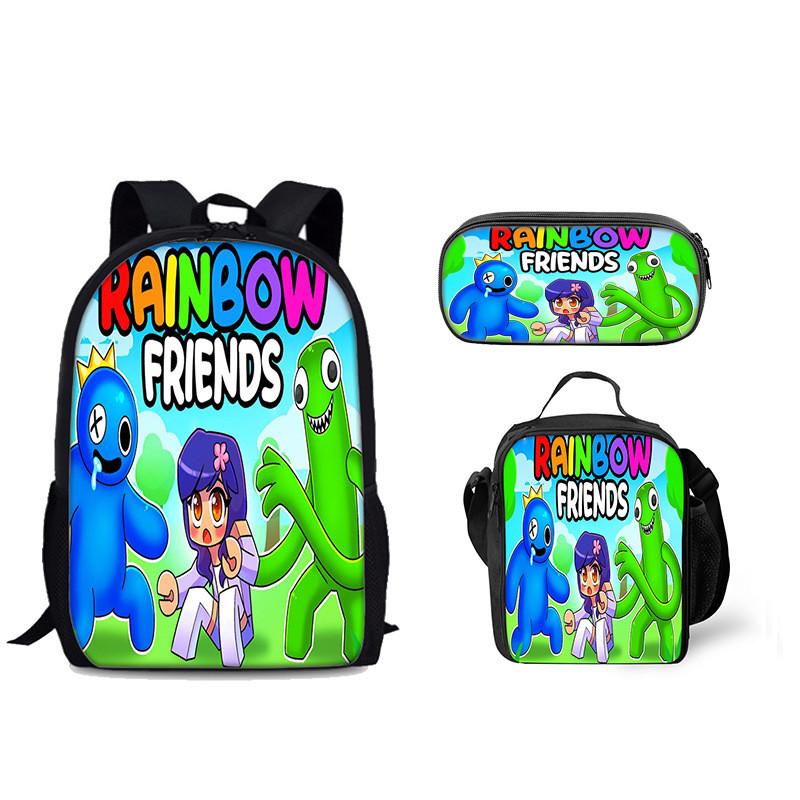 Regenbogen Freunde Rucksack Mit Kühlakku Brotdose Und Federmäppchen Für Den Täglichen Gebrauch