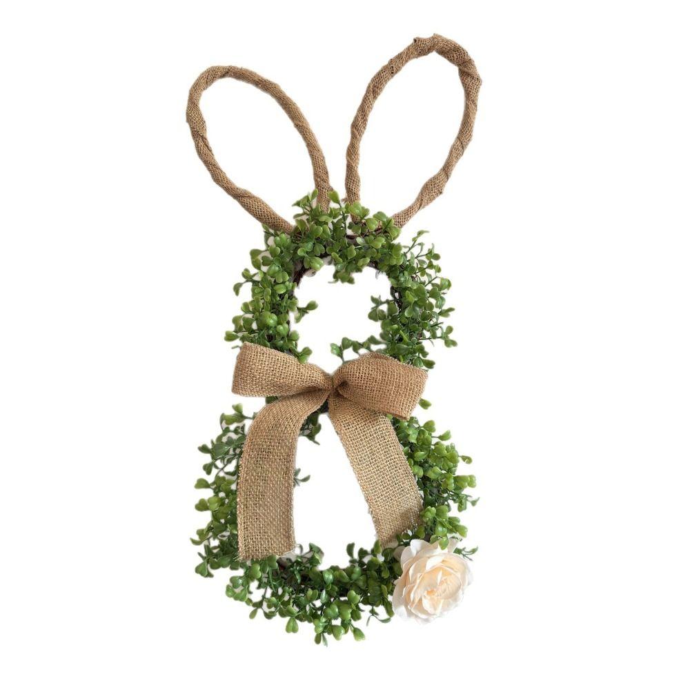 19.6 Inch Easter Wreaths With Flower Artificial Wreath Front Door Wreath  Wall Decoration