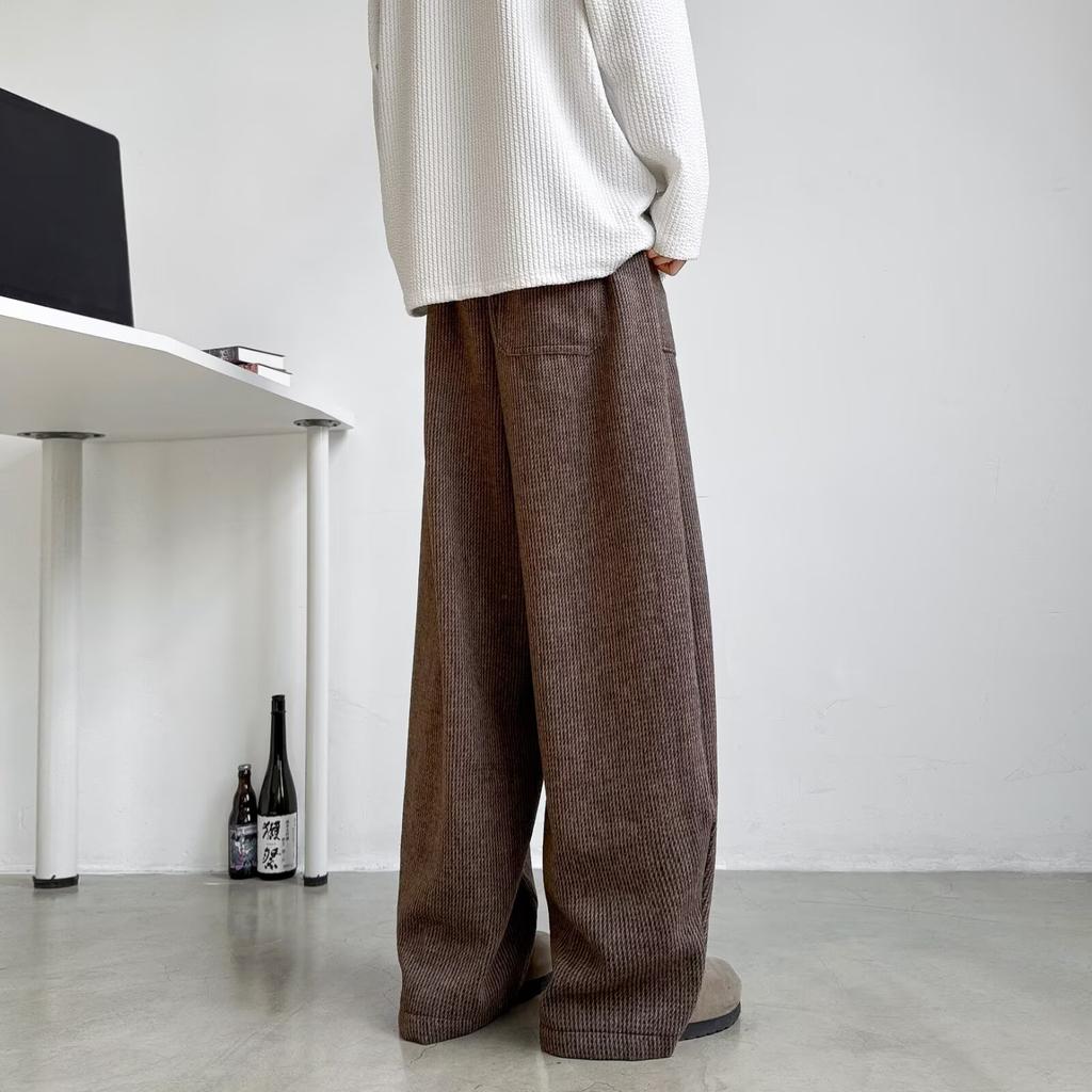 Heavy cityboy corduroy tooling slacks boys American tapered loose woolen straight wide-leg sweatpants