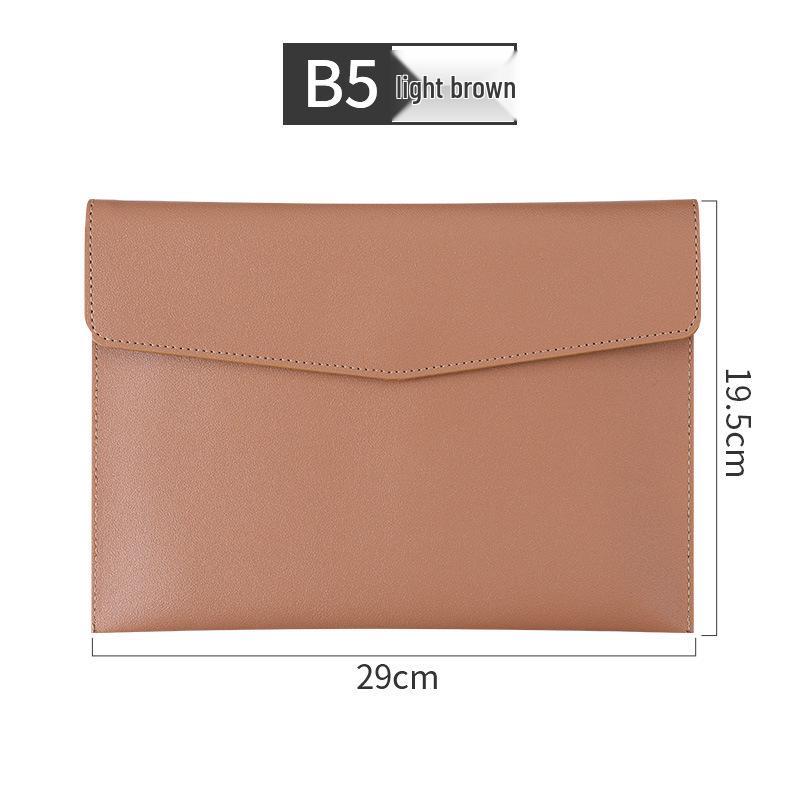 A4 Leather Magnetic File Bag with Custom Logo Options - Business Document Envelope Design in Multiple Specifications