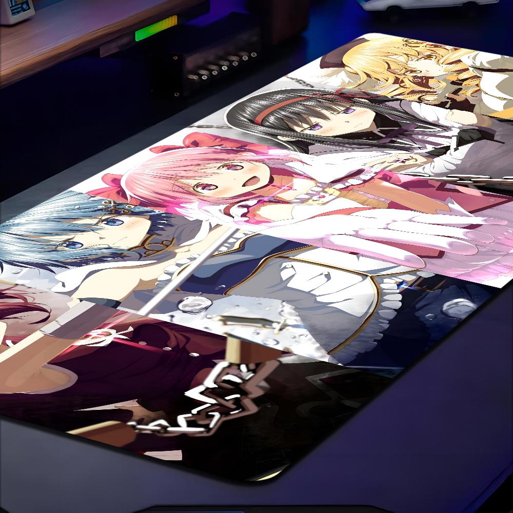 Cute Puella Magi Madoka Magica Mousepad Boy Pad Natural Rubber Gaming Desk Mat Size For Gameing World Of Tanks CS GO Zelda