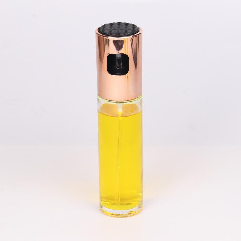 

100ml Glass Oil Spray Bottle - Press Atomization Control for Kitchen & BBQ розового золота