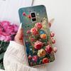 Phone Case For Samsung Galaxy A8+ (2018) SM-A730F / A8 (2018) SM-A530F Elegant Floral Butterfly Soft Silicone TPU Cases