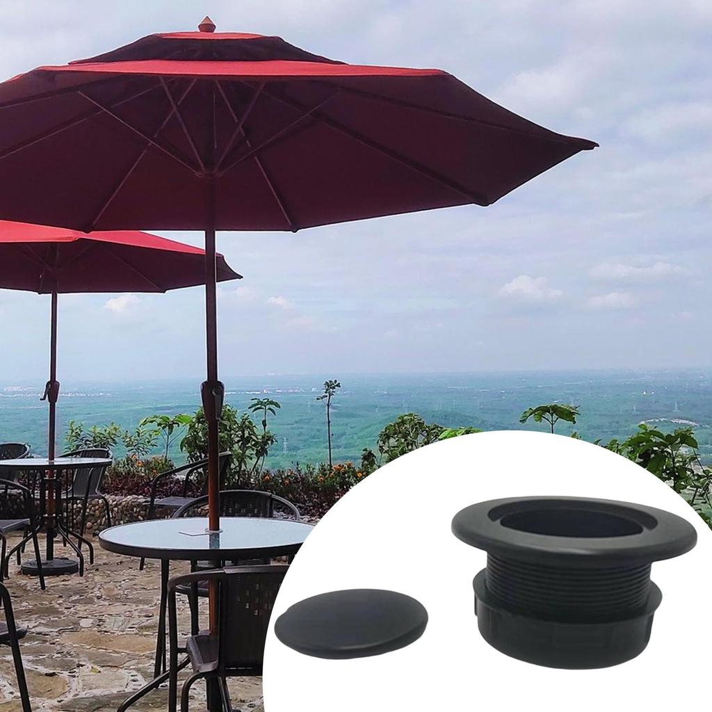 Porch Outdoor Furniture Accessory PVC Umbrella Hole Ring Plug Cap Assembly for Patio Table Parasol Parts