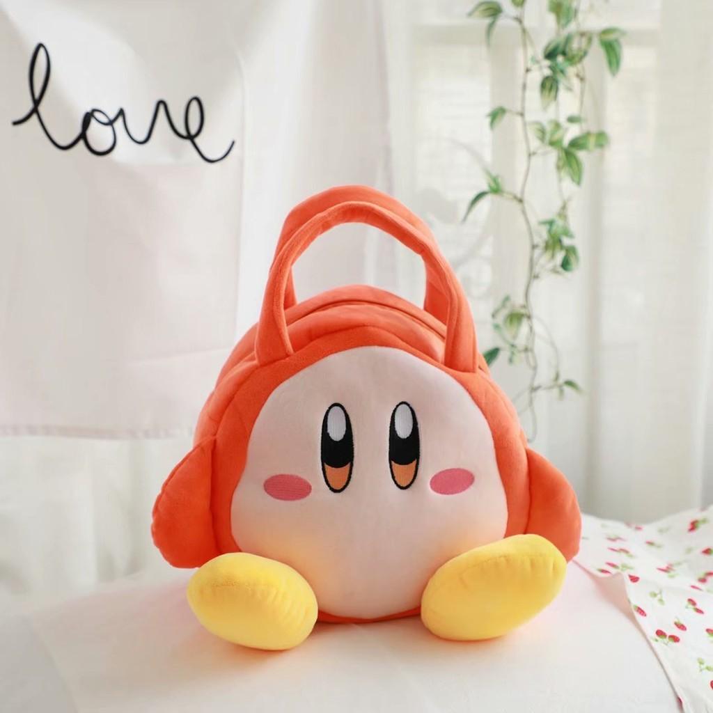 Kirby Plush Star Portable Tote Handbag Clutch Large Capacity Bento Bag Lunch