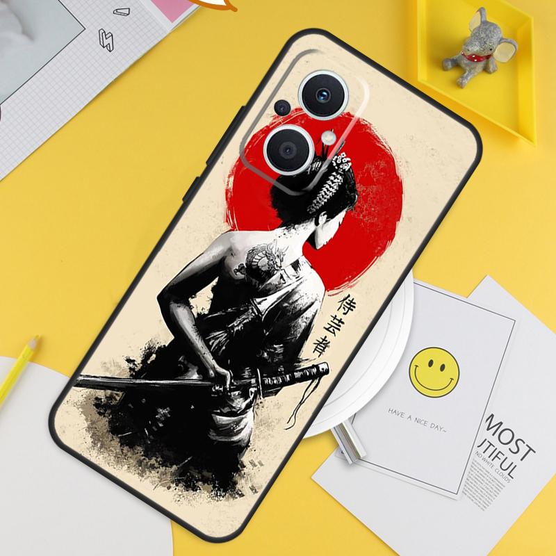 Samurai Warrior Geisha For OPPO Reno 4 5 6 7 8 Lite 10 Pro Reno 8T 4Z 5Z OPPO Find X3 Lite X2 Neo X6 X5 Pro Case