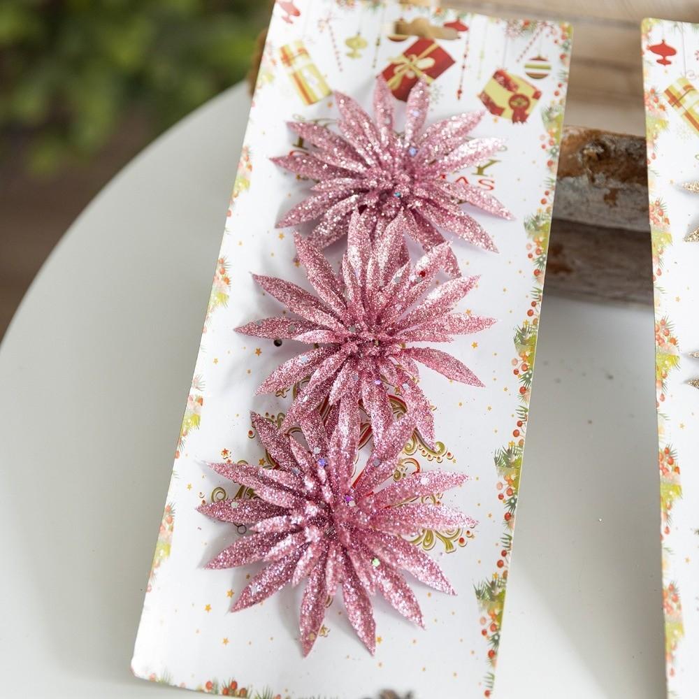 Realistic Artificial Christmas Flower DIY Xmas Decorative Flowers  Home Party Decor