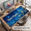 Floral Garden Theme Customized Mouse Pad Personalized Print Name Text Desk Mat For Home Office Table Decor