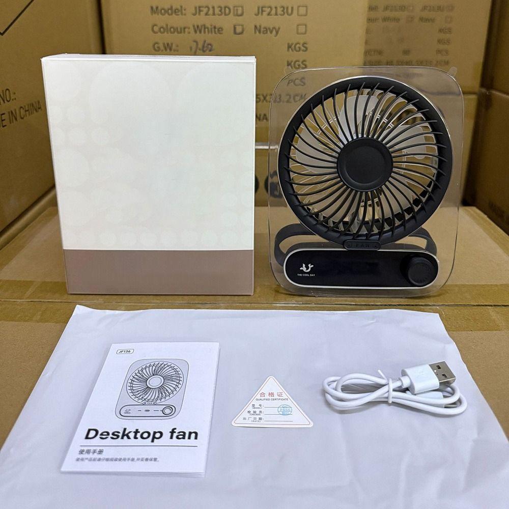 Speeds Adjustable USB Desk Fan Ultra-Quiet Mini Electric Fan Small Air Circulator  Home Office