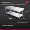 Commercial Double-Layer Stainless Steel Flat Workbench