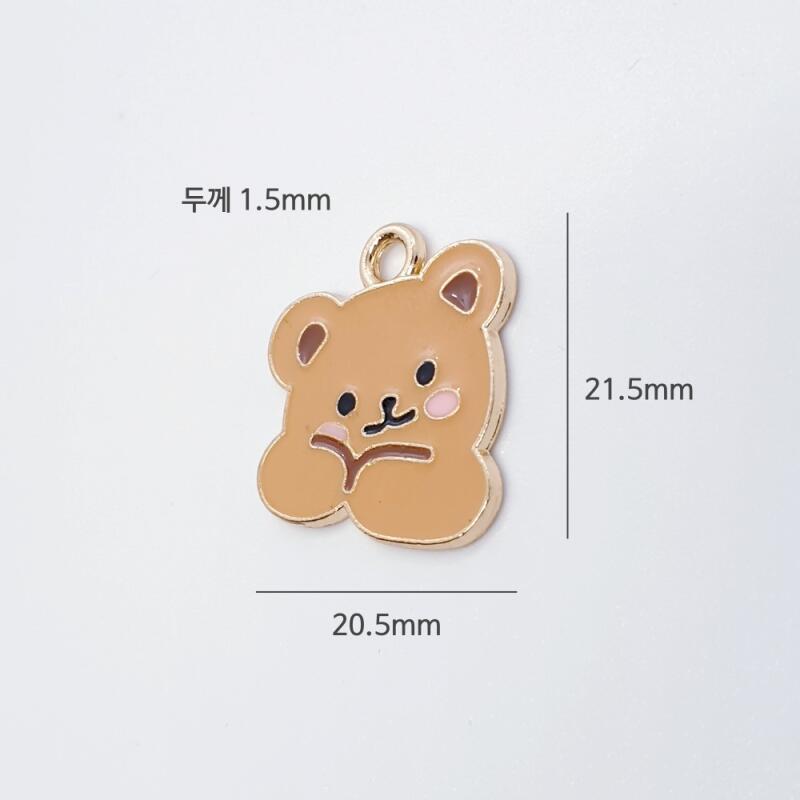Shy Bear Keychain Metal Accessories Metal Making